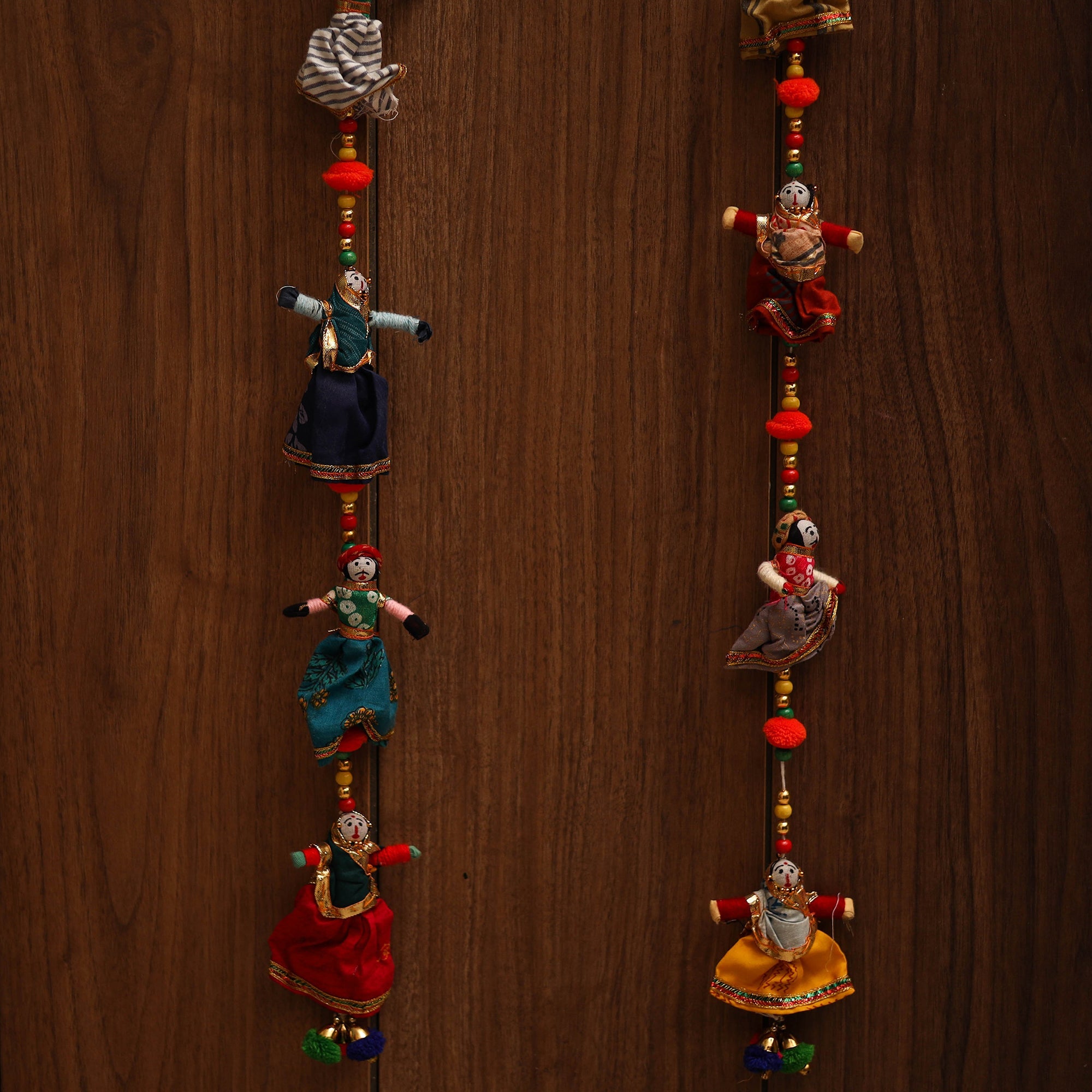Handmade rajasthani puppet hanging for home decor (set