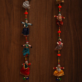 Handmade rajasthani puppet hanging for home decor (set