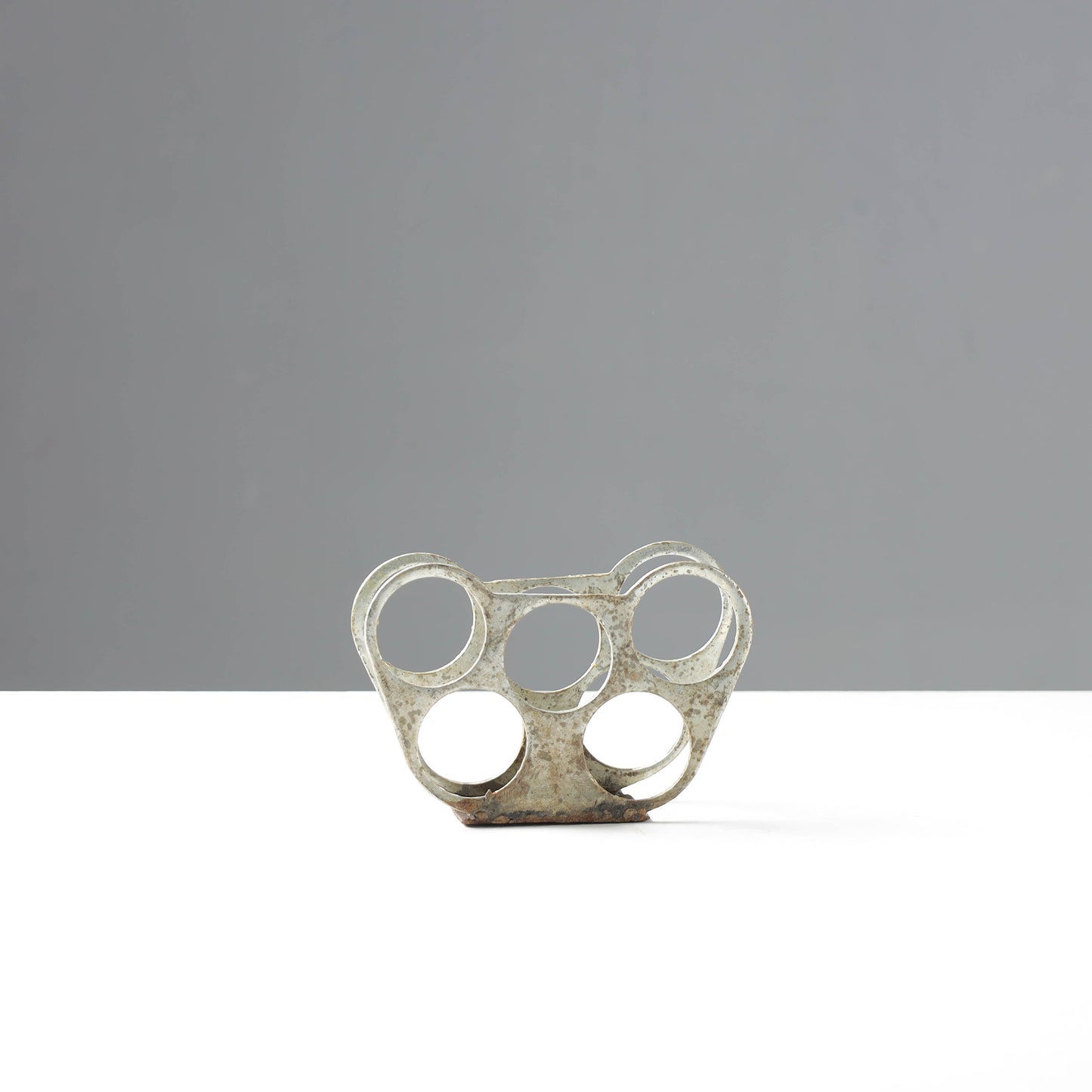 Handmade Recycled Metal Grey Sculpture by Debabrata Ruidas 