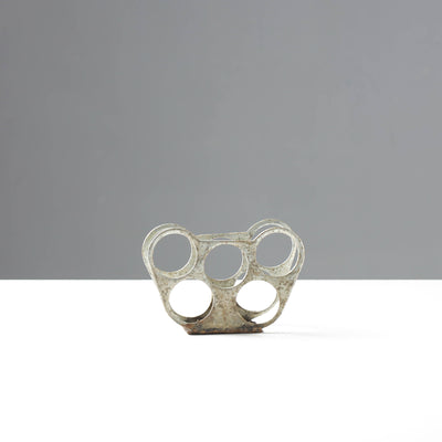 Handmade Recycled Metal Grey Sculpture by Debabrata Ruidas 