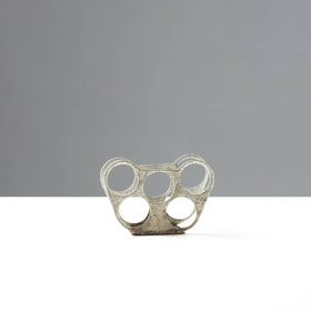 Handmade Recycled Metal Grey Sculpture by Debabrata Ruidas 