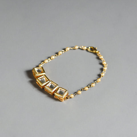 Handmade Reversible Bracelet with Kundan & Meenakari Work