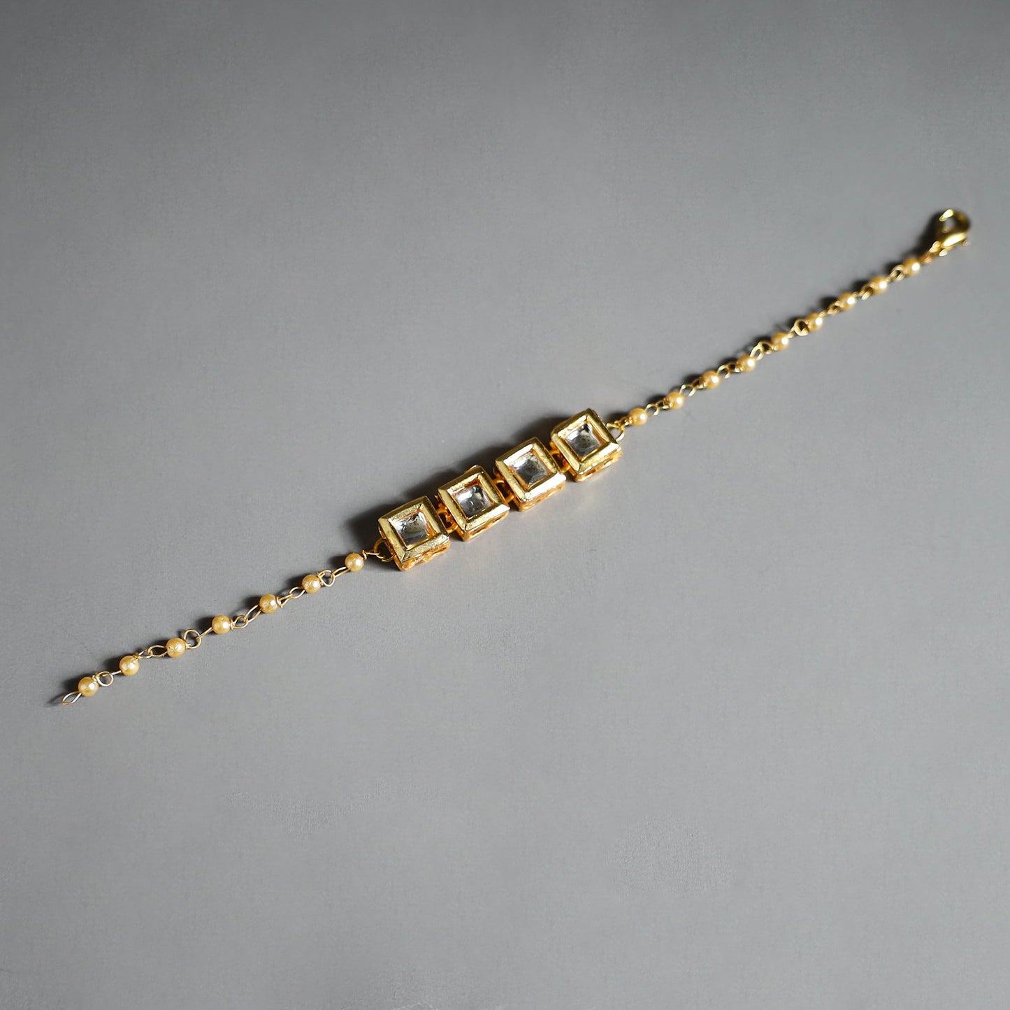 Handmade Reversible Bracelet with Kundan & Meenakari Work