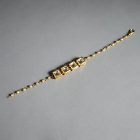 Handmade Reversible Bracelet with Kundan & Meenakari Work