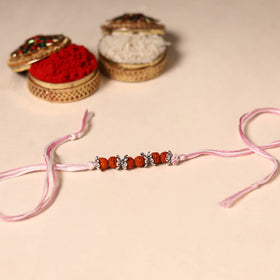 Handmade Rudraksh Work Rakhi