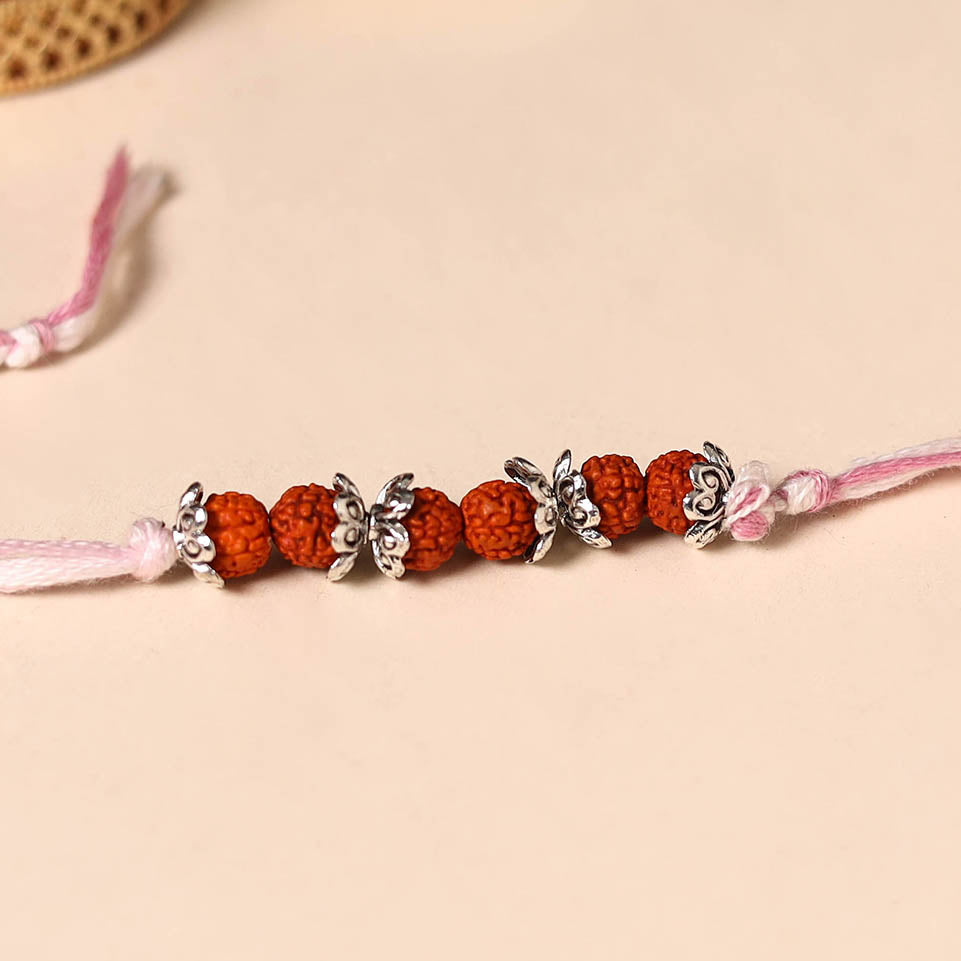 Handmade Rudraksh Work Rakhi