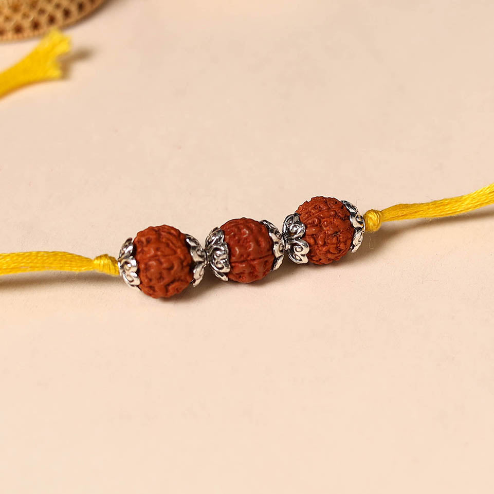 Handmade Rudraksh Work Rakhi