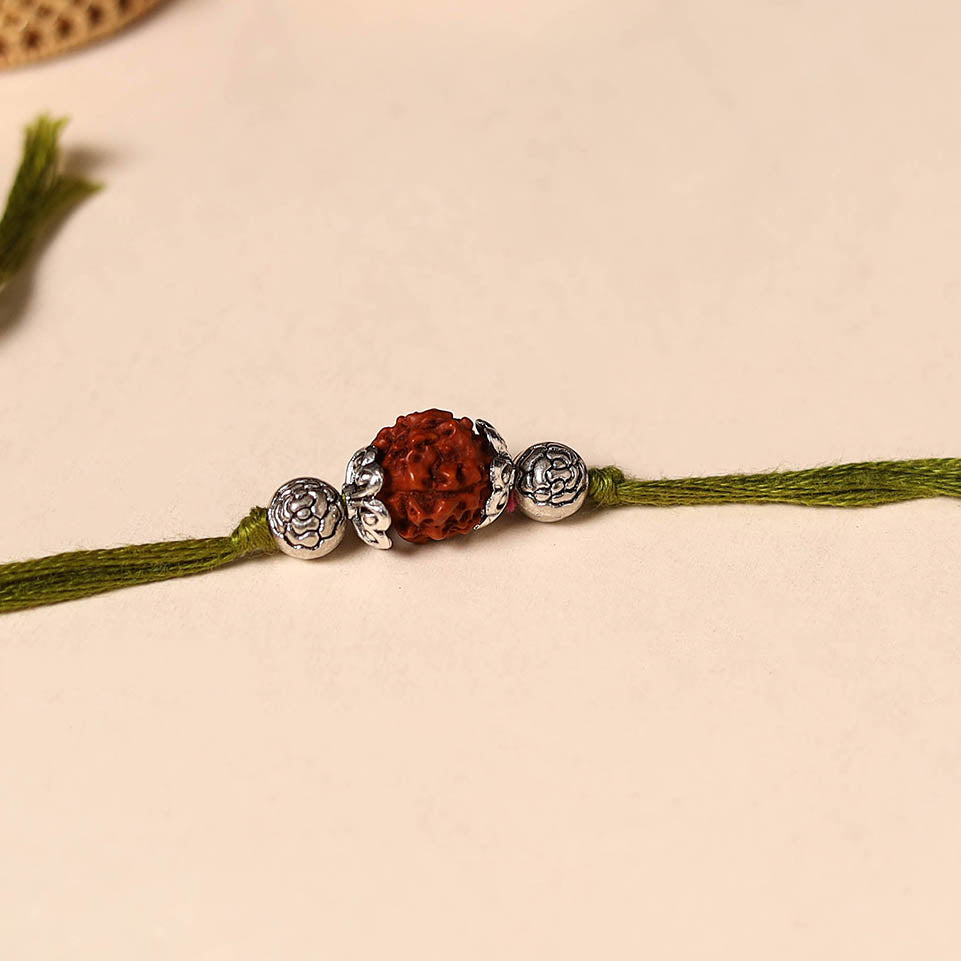 Handmade Rudraksh Work Rakhi