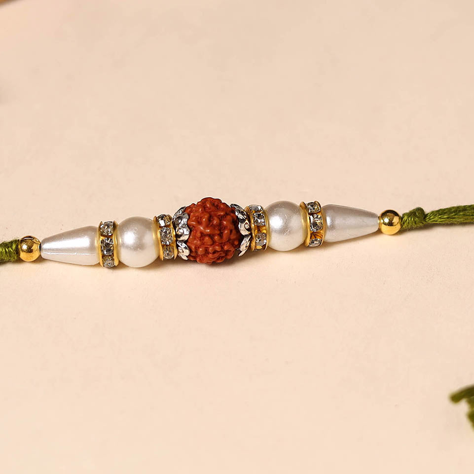 Handmade Rudraksh Work Rakhi