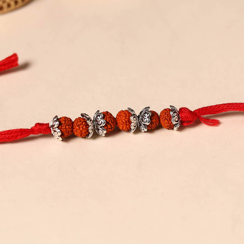 Handmade Rudraksh Work Rakhi