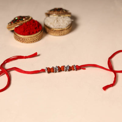 Handmade Rudraksh Work Rakhi
