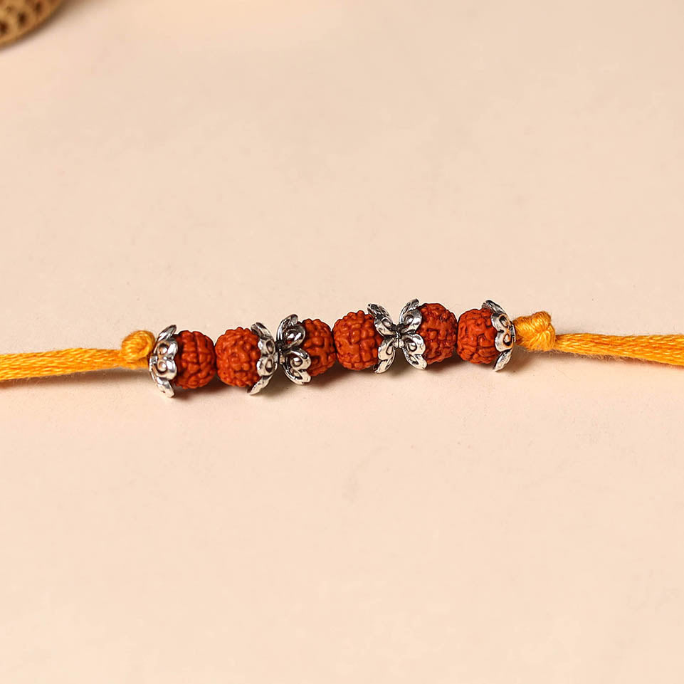 Handmade Rudraksh Work Rakhi