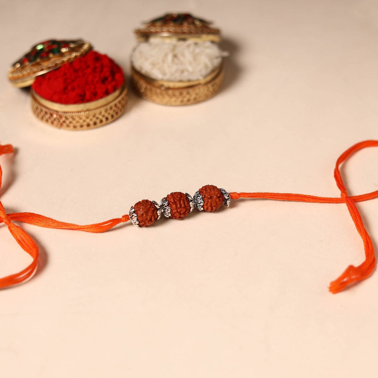 Handmade Rudraksh Work Rakhi