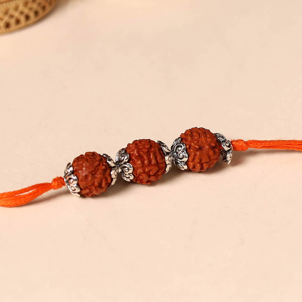 Handmade Rudraksh Work Rakhi