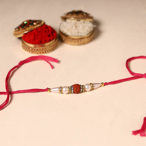 Handmade Rudraksh Work Rakhi