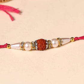 Handmade Rudraksh Work Rakhi