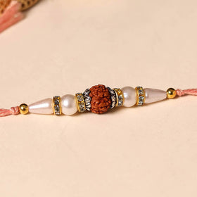 Handmade Rudraksh Work Rakhi