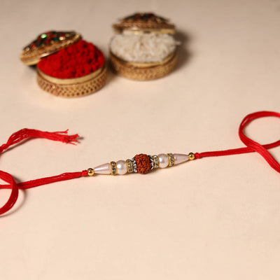 Handmade Rudraksh Work Rakhi