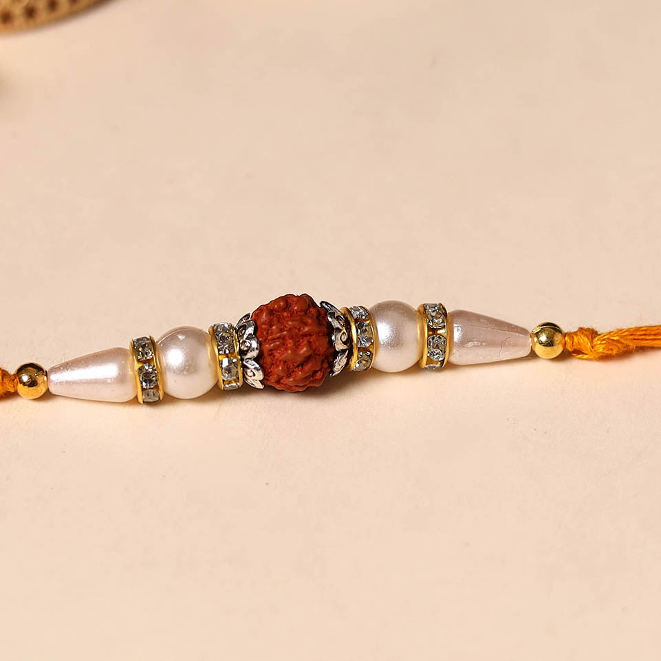 Handmade Rudraksh Work Rakhi