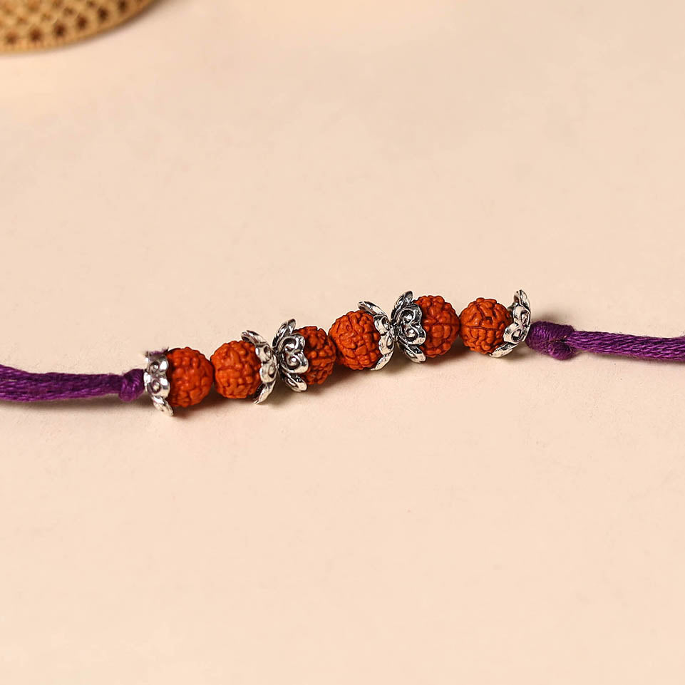 Handmade Rudraksh Work Rakhi