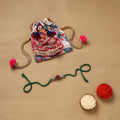 Handmade rudraksh work rakhi 46 - handcrafted