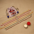 Handmade rudraksh work rakhi (set of 6) 89 - handcrafted