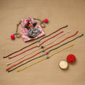 Handmade rudraksh work rakhi (set of 6) 92 - handcrafted