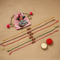 Handmade rudraksh work rakhi (set of 6) 96 - handcrafted
