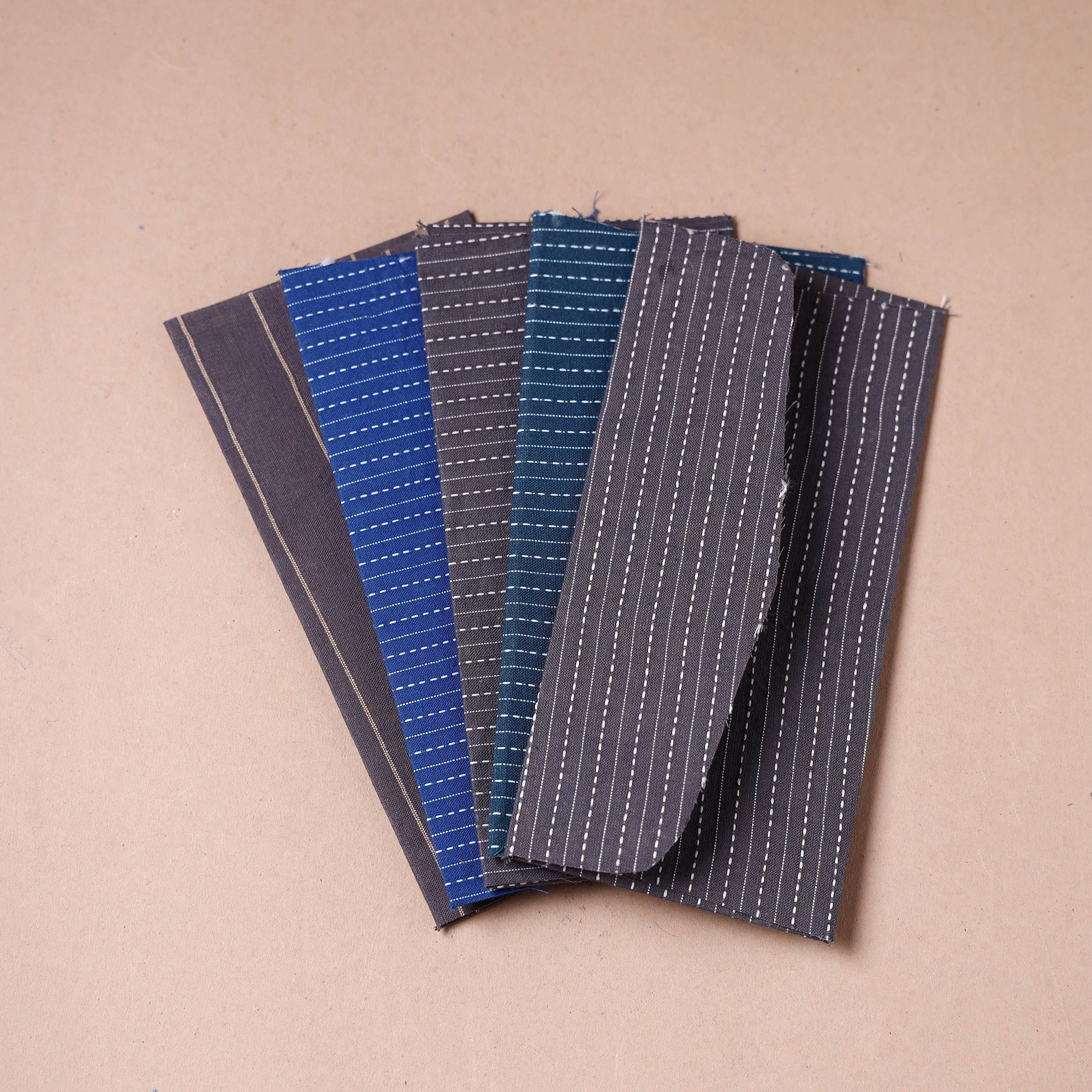  Handmade Running Stitch Cotton Fabric Envelope 