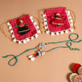  Handmade Shell & Bead Work Rakhi & Lumba Set