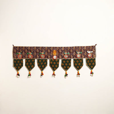 Handmade Shell Work Fabric Toran for Home Decor