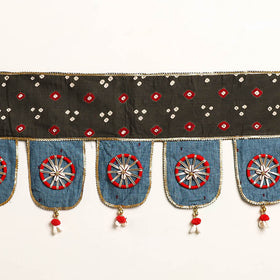 Handmade Shell Work Fabric Toran for Home Decor