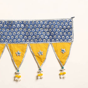 Handmade Shell Work Fabric Toran for Home Decor