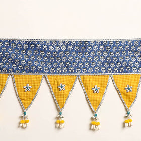 Handmade Shell Work Fabric Toran for Home Decor