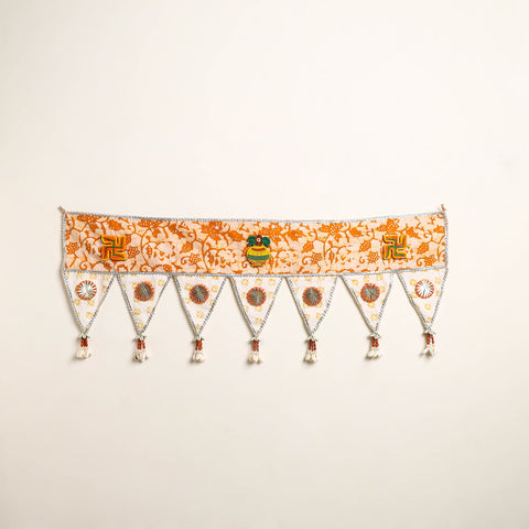 Handmade Shell Work Fabric Toran for Home Decor