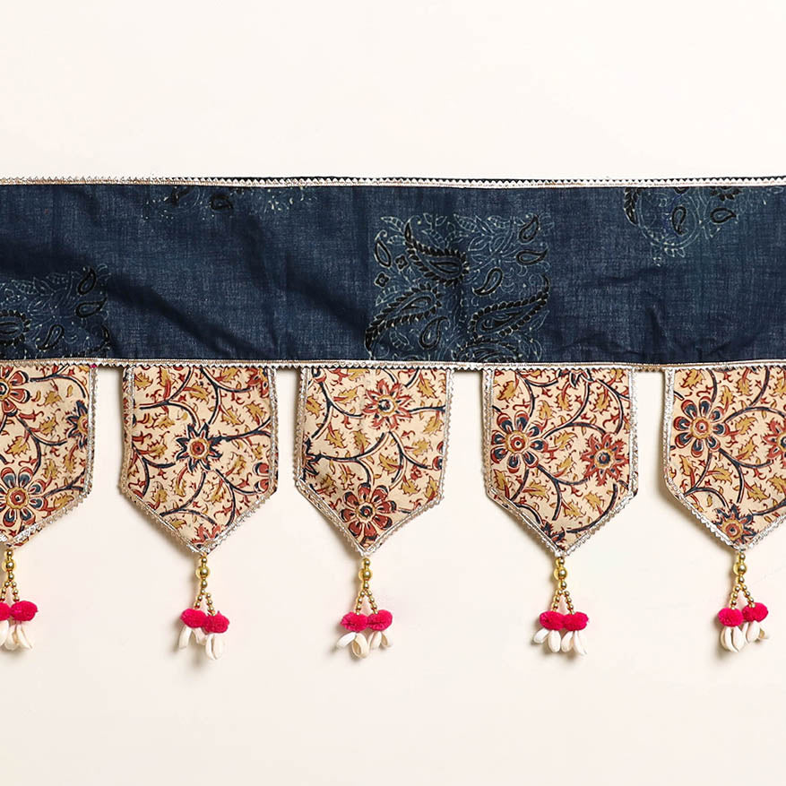 Handmade Shell Work Fabric Toran for Home Decor