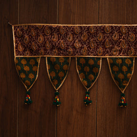 Handmade shell work fabric toran for home decor 10