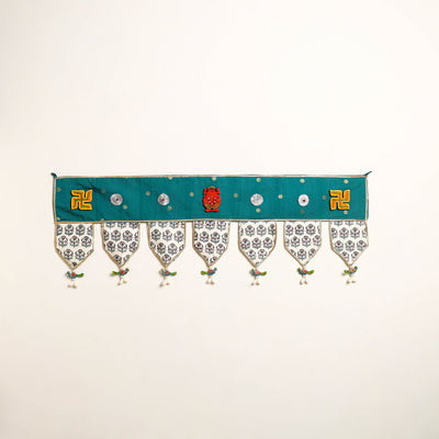 Handmade Shell Work Fabric Toran for Home Decor