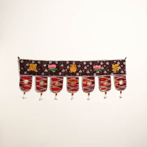 Handmade Shell Work Fabric Toran for Home Decor