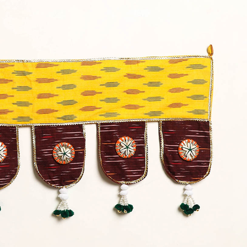 Handmade Shell Work Fabric Toran for Home Decor