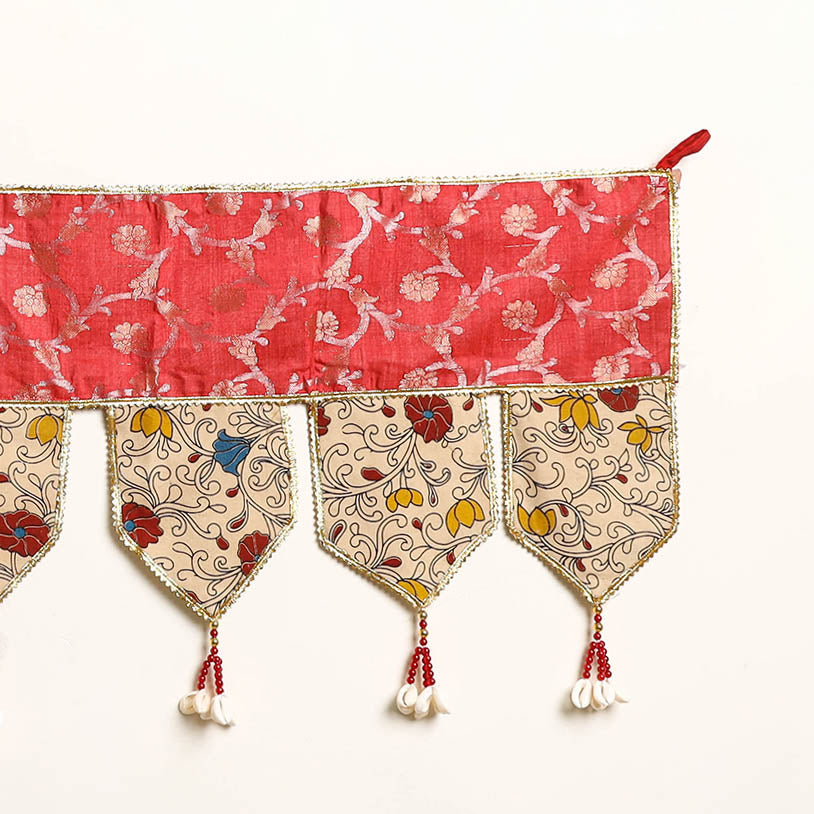 Handmade Shell Work Fabric Toran for Home Decor