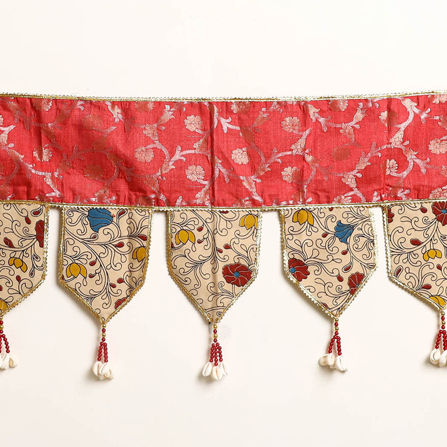 Handmade Shell Work Fabric Toran for Home Decor