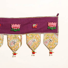 Handmade Shell Work Fabric Toran for Home Decor