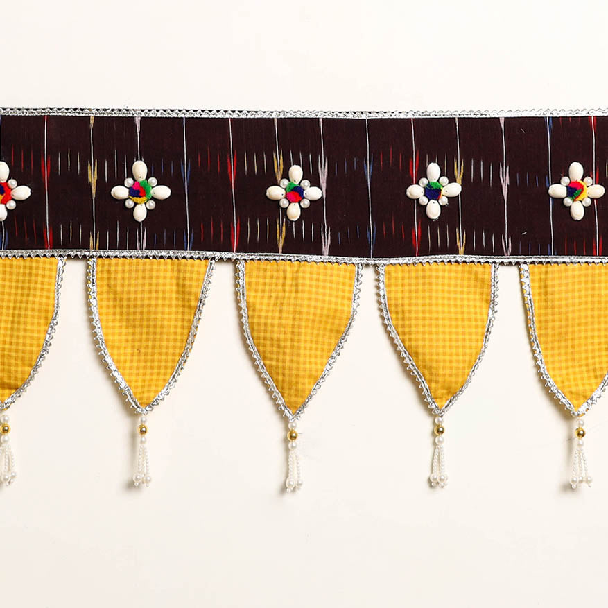 Handmade Shell Work Fabric Toran for Home Decor