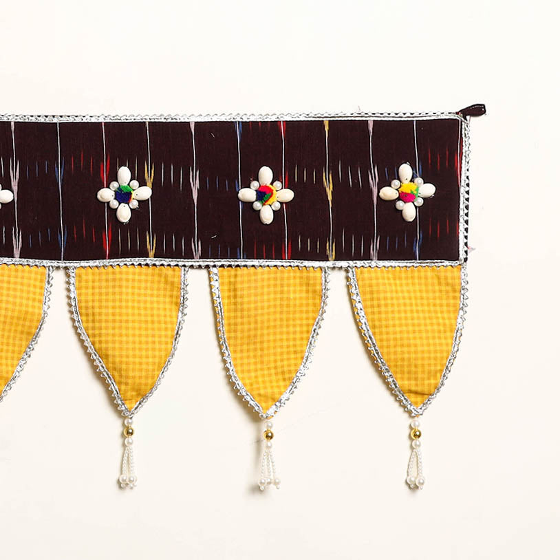 Handmade Shell Work Fabric Toran for Home Decor