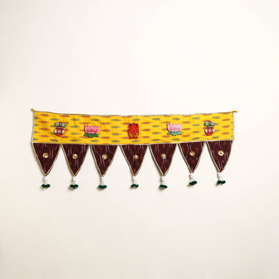 Handmade Shell Work Fabric Toran for Home Decor