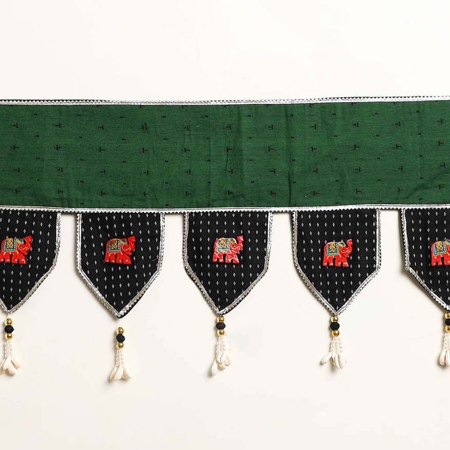 Handmade Shell Work Fabric Toran for Home Decor