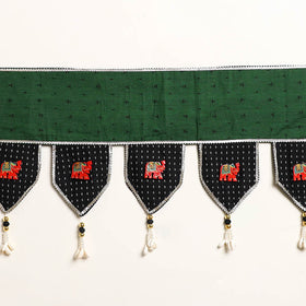 Handmade Shell Work Fabric Toran for Home Decor