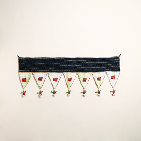 Handmade Shell Work Fabric Toran for Home Decor