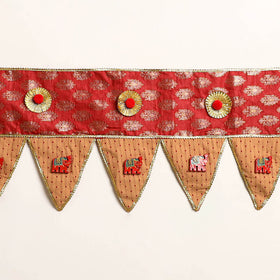 Handmade Shell Work Fabric Toran for Home Decor